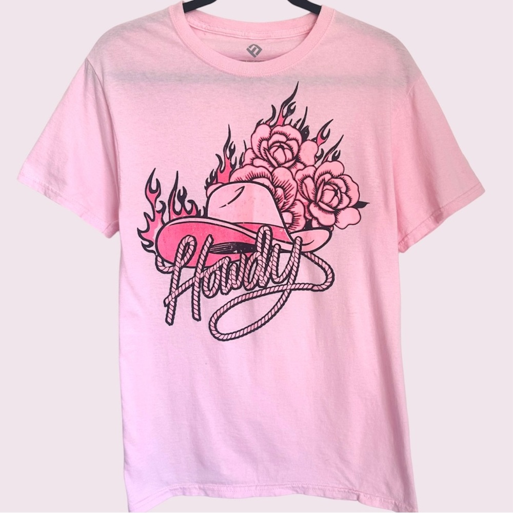 Pink howdy tee